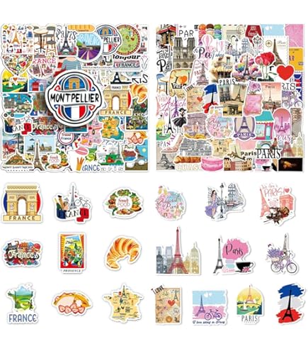 PACK AUTOCOLLANTS STICKERS Vinyle Moulin Rouge Paris Cabaret