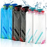 Leikurvo Foldable Water Bottles Pack of 6 700 ml Foldable Drinking Bottle Flexible Foldable Water Bottles Reusable Water Bottles Hydration Backpacks for Hiking Adventure Travel