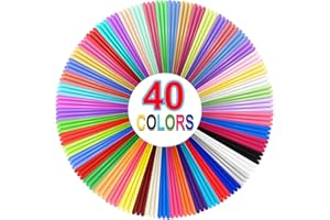 YhuiCxir 40 Farben 3D Stift Filament Nachfüllungen 1,75 mm PLA Fäden Jede Farbe 3M Insgesamt 120M Kompatibel mit SCRIB3D und MYNT3D 3D Druck Stifte (3D Bleistift Nicht im Lieferumfang)