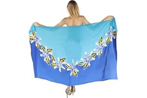 LA LEELA Femme Sarong Beach Bikini Jupe Paréo Longue Cover Up Wrap Maillot de Bain Sarong