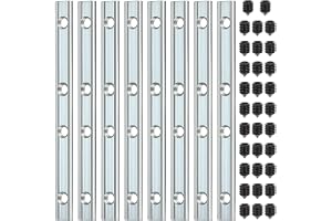QWORK 8 stycken aluminiumprofil rak linje kontakt, för arkitektonisk profil aluminiumprofil 20 x 20 slitsar, med skruvar M5