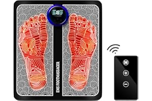 LOVE BEGANS EMS Massaggiatore Piedi Elettrico, Elettrostimolatore Muscolare per Massaggio Portatile USB per la Salute Dei Piedi Che Favorisce la Circolazione, 8 Modalità e 19 Livelli di Intensità