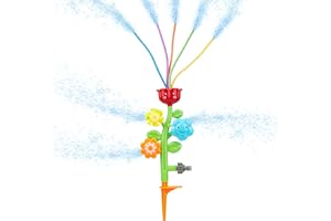 KREATIVEKRAFT Juegos de Agua para Niños, Aspersor Agua Niños, Juguetes Agua Jardin Exterior Verano, Aspersor Infantil, Chorros Agua Niños, Juegos Jardin para Niños Exterior (Flores)