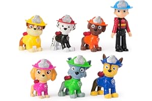 Paw Patrol Fire Rescue Confezione della Squadra con 7 Personaggi, tra Cui Ryder e 6 Cuccioli, Giocattoli per Bambini e Bambine, 3+ Anni
