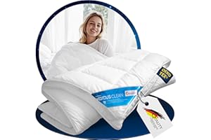 ‎SCHLAFMOND Schlafmond Medicus Clean Ganzjahres Bettdecke 155x220 cm - Wärmeregulierende Allergiker Bettdecke 155x220 - Steppdecke aus Baumwolle - Made in Germany