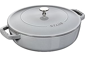 STAUB Sauteuse Chistera en Fonte, Ronde, Ø 28 cm, 3,7 L, Gris Graphite
