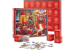 BOXALLS Advent Calendars Christmas Puzzles 2025, Jigsaw Puzzle for Adults, Kids, 24 Days Christmas Countdown for Teen, Girls, Boys, Family XMAS Gifts Decoration 1008 Pieces 27.5x19.7''