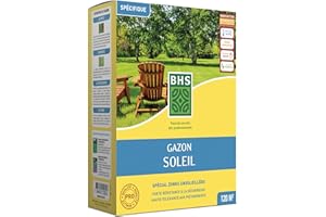 BHS Gazon Soleil - 3kg - 120 m² - Espaces Fortement Exposés au Soleil Ou Aux Zones De Climat Méditerranéen - Mélange Equilibré Alliant Esthétique Et Résistance A La Sécheresse GSO3