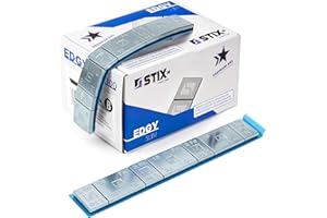 ‎STIX Stix 100 Streifen Klebegewichte Edgy Slim Auswuchtgewichte 60g 4x5g und 4x10g verzinkte Stahlgewichte 3,5mm mit breitem Klebeband für Alufelgen Pkw SUV 6KG