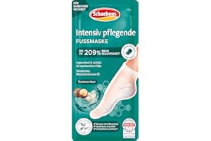 Schaebens Intensiv pflegende Fußmaske (2 Socken für 1 Anwendung) regeneriert & schützt mit Sheabutter, Macadamainuss-Öl für alle Hauttypen