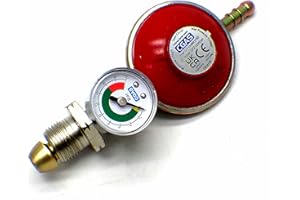 HUDDERSFIELD GAS CGAS 37mbar PROPANE GAS REGULATOR WITH PRESSURE GAUGE Fits Calor Gas & Flogas