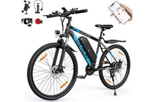 VARUN Bicicleta Electrica, 27.5" Bici Eléctrica Montaña con 48V 624WH Batería, Kilometraje 55-100KM, Bicicleta Electrica Adultos con 21 Velocidad, Pedal Assist Ebike con App Pantalla LCD, 5 Modos