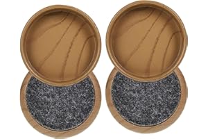 DDGAO Felt Floor Cups/Castors - Protect Your Wood Laminate, Wooden, Tile & Lino Floors from Scratches (4 x dark wood small 44 mm)