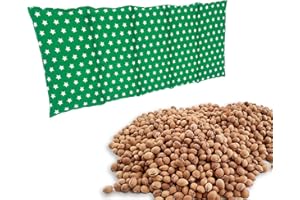 ‎EDEL LIVING Edel Living Großes Kirschkernkissen - Entspannungskissen - Heizkissen für Mikrowelle (Wärmekissen) - langes Relaxkissen - Kirschkern-Kissen (Grün)