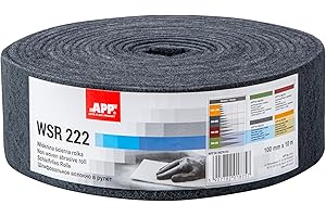 AUTO-PLAST PRODUKT APP WSR 222 - Schleifvliesrolle, 100 mm x 10 m, grau | Extrem langlebiges Schleifvlies für Metall, Holz, Stahl und Edelstahl | Grobkörnige Schleifwolle, Körnung: 600-800