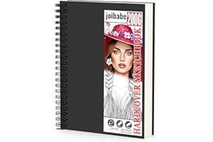 joibabe Skizzenbuch A4, Zeichenbuch 200 g/m² Dickes Paper Hardcover Spiralgebundener,40 Blatt/80 Seiten Skizzenblock zum Skizzieren,Malblock din A4 Illustration,Porträt für Kinder & Erwachsene