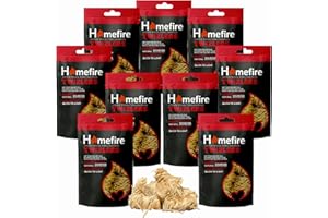 Topline Wood Wool Fire Lighters Multipack - Pack of 9 x 300g Easy to Light 100% Natural Twizlers Firelighters Card for Charcoal BBQ’s, Pizza Oven, Fire Pits, Wood Burners, Barbecue, Camping
