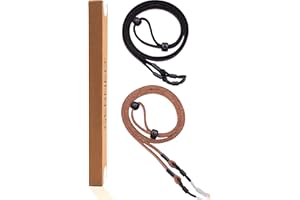 GERNEO® - Madrid – hochwertiges Brillenband Leder- & Wildlederoptik - Unisex PU Brillenkordel für Sonnenbrillen & Lesebrillen – Band schwarz & hellbraun – Halterungen schwarz