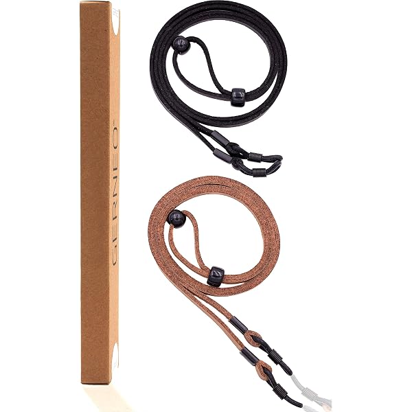 Lanière De Lunettes Réglable En Cuir PU – Longueur 70cm, Ajustable – Pour Sport, Voyage, Natation - 11