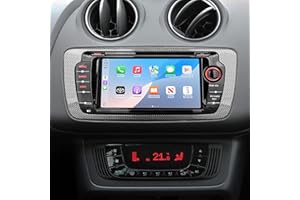 KIRINAVI Autoradio für Seat Ibiza IV 6J 2009-2013 Seat Ibiza Autoradio Upgrade 7 Zoll Touchscreen Radio mit Wireless Carplay Android Auto Wireless EQ BT GPS Spiegel FM RDS USB Rückfahrkamera (2+64G)