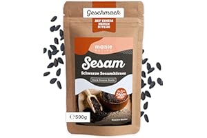 Sésame noir Monte Nativo (500g) - Graines de Sesame noir - Épices délicatement séchées et aromatiques idéales pour la cuisine et l'assaisonnement