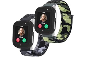 Polyjoy 2 Stück Kinder Nylon Armbänder kompatibel mit Xplora X6 Armband, Kids Smartwatch Mädchen Jungen Weich Verstellbare Ersatzbänder für Xplora X6 Play/Pro/Gen 2