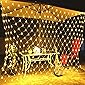PESCA Led Net Mesh Fairy String Decorative Lights Low Voltage 9.5ft x 7.5ft 224 LEDs (Warm-White)