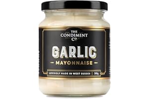 The Condiment Company Garlic Mayonnaise (300g Jar), Rich & Creamy Garlic Mayo Aioli, Perfect for Dips, Spread for Sandwiches, Burger Sauce or a Salad Dressing