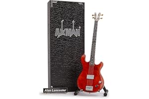 AXMAN Alan Lancaster (Status Quo) Miniature Guitar Replica - Music Gifts - Handmade Ornamental 1/4 Scale - Includes a Display Box, Name Tag and Miniature Guitar Stand
