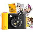 KODAK Smile+ 2-in-1 Digital Instant Print Camera & Wireless Bluetooth Photo Printer - 10MP, Special-Effect Rotating Lens, Zink 2x3 Inch Sticky-Back Photos, Print via Fun App from Smart Devices - Black