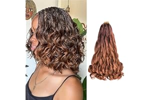 WoWCFyyds 8 sztuk francuskich warkoczy do przedłużania włosów, 30 cm, luźne fale, spiralne, kręcone, 50 g/opakowanie, miękkie francuskie loki, syntetyczne włosy do warkoczy (OT33/30#)