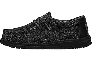 HEYDUDE Hey Dude Wally Youth Basic, Moccasin Bambini e ragazzi, Nero, 36 EU