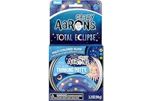 Crazy Aaron's Thinking Putty® - Total Eclipse - Glow in The Dark Sensory Putty for Kids and Grown ups in a 4" Tin - Creative and Endless Fun, Stress Relief Therapy Toys, Never Dries Out