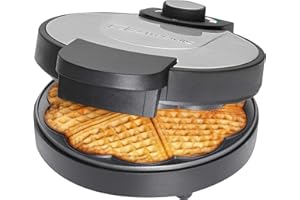 Clatronic WA 3492 waffle iron, electric waffle maker, waffle maker, waffle iron for classic heart waffles, large non-stick baking pan (18cm), 1000 watts, stainless steel