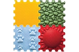 ORTOTO Massage Puzzle Bodenmatten - Orthopädische Spielmatte für Kinder und Erwachsene, sensorisches Spielen, Kinderspielmatten, Spielmatten-Set (Fantastic Four)