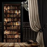 Bücherregal Türaufkleber 80x200cm - 3D Türposter Selbstklebend Für Wohnzimmer & Kinderzimmer