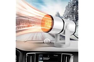 Bestcool 12V 150W Riscaldatore Auto, Ventilatore Riscaldamento Portatile per Auto 2 in 1 Riscaldamento Raffreddamento rapido sbrinatore Finestra Auto 360 ° Rotante Parabrezza defogger