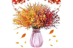 MaibaoteMbt konstgjorda höstblommor, 8 buntar av konstblommor höstdekoration, konstgjord höstbukett, plastblommor höst, växtb