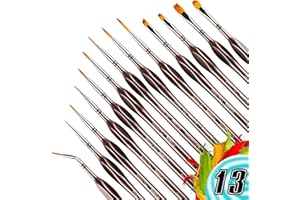 ROCK NINJA Pennello di Dettaglio, 13 Pezzi Set di pennelli in Miniatura con Dettagli artistici per Warhammer 40k Giochi Officina Pittura ad Acquerello, Olio, Acrilico, chiodo, Viso, Pittura in Scala