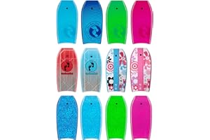 Two Bare Feet Bodyboard with Leash — Adult Boogie Board | IXPE Foam Deck, EVA Core & Slick Bottom | Lightweight, Durable, High-Performance Wave Rider for Beach & Surf