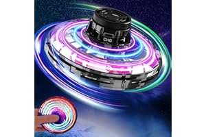 PEKOIU Flying Spinner Mini Drone, Hand Controlled Flying Fidget Spinner Toys, Fly Orbi Pro Boomerang Drone For Kids Adult, Cool Stuff Gadgets Gifts for Boys Girls Teens 8 9 10+ Year Old Indoor Outdoor -Black