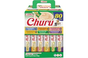 INABA Churu krämig kattsnacks, multipack kyckling och tonfisk, 80 x 14 g | Mjukt och krämigt mellanmål, utsökt, slickpinne, mattillbehör, premiumingredienser, lågt kaloriinnehåll