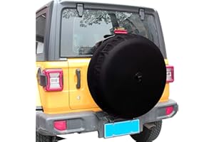 MOONET Tire Cover with Camera Hole, for Jeep Wrangler JL with Back-up Camera, Sport & Sahara (2018-2021), Fits 245/75R17, 255/75R17, 255/70R18