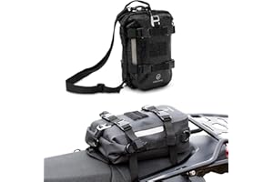 Odinsberg 7L Bolsa Moto Impermeable | Bolsa Estanca Trasera de Colín para Asiento, Barras de Choque y Defensas Laterales | Alforja y Mochila Moto Trail Enduro para Viajes, Equipaje y Aventura