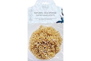 HYDREA LONDON Hydréa London Natural Sea Sponge for Painting - Extra Large Sponge with Flat Side - for Art, Professional Decorating, Texturing, Sponging, Marbling, Faux Finishes, Crafts & More. Approx Size 16.5cm