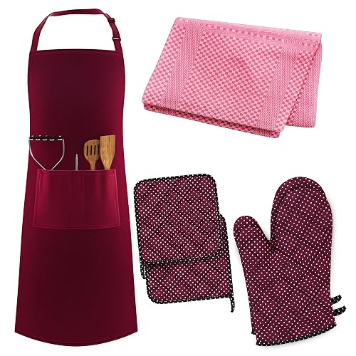 LEFUNDA Kochschürze wasserdicht, 3 Taschen