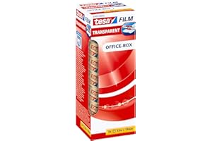 ‎TESA tesa tesafilm transparent - Transparentes Klebeband mit starker Haftung - alterungsbeständig und reißfest - 33 m x 19 mm - 8er Pack