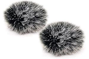 TAIMEIMAO Lavalier Bonnette de Microphone,2 Pcs Furry Windscreen Muff Bonnette Anti,Vent Housse de Mic,pour Toutes Les Cravates compactes avec Cravate de Microphone (1cm)