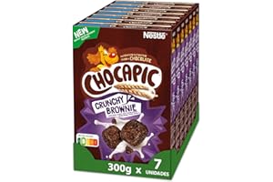 Cereales Nestlé Chocapic Cereales de Trigo Integral y Maíz Tostados, Con Cacao, 7 Paquete de 300 g