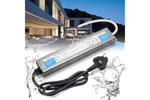 BRIMETI 12V LED Driver 300W LED Transformer Waterproof Outdoor IP67 AC 240V to DC 12V 25A Power Supply With Plug Constant Low Voltage Adapter for Strip Light Garden Shed Cabinet Light